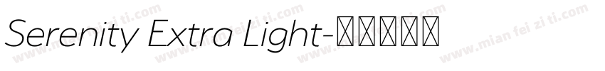 Serenity Extra Light字体转换